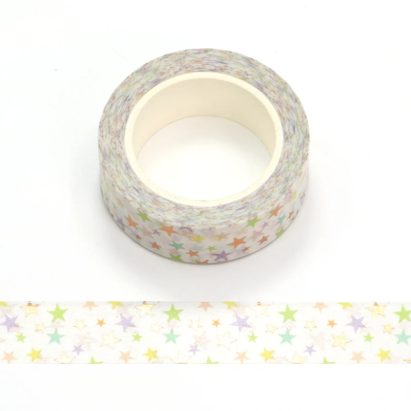 

10PCS/lot 15mm*10m Gold Foil Flowers Floral Decorative Washi Tape Scrapbooking Masking Tape Office Supplies washi tape sticker