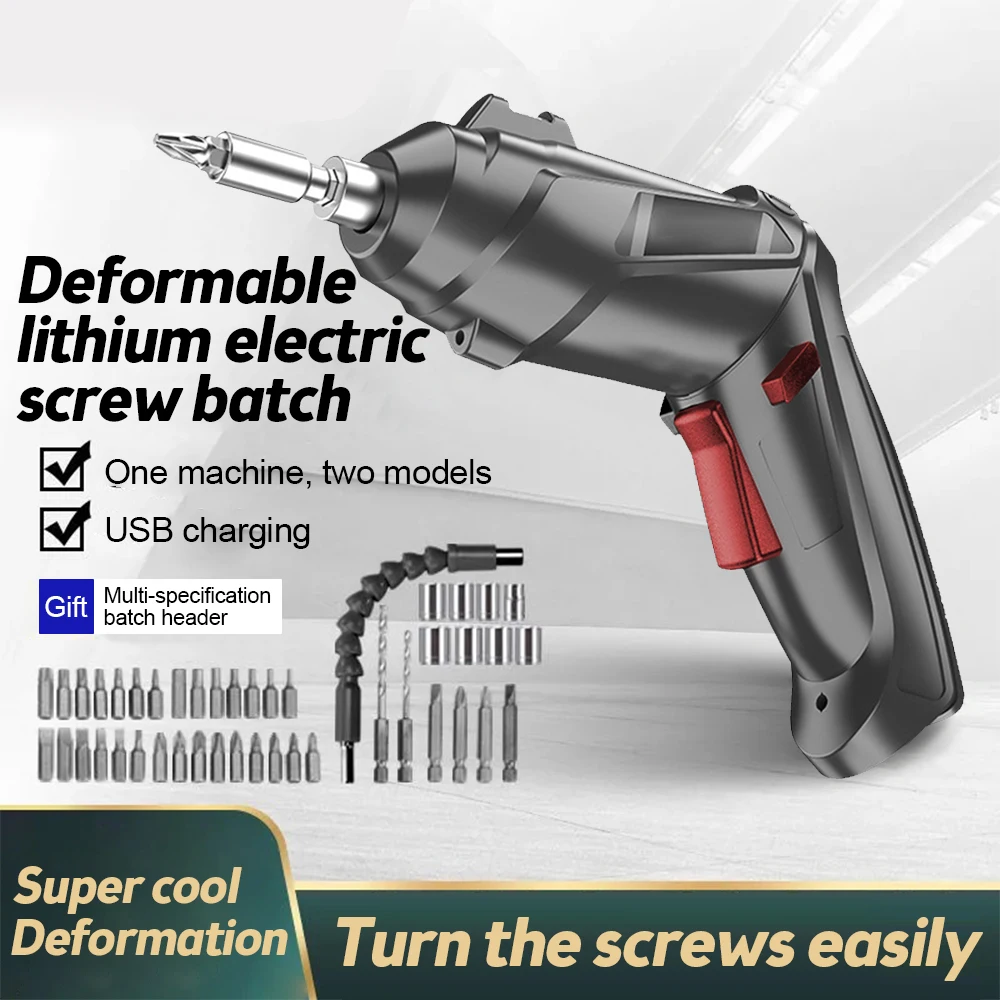 

3.6V Electric Screwdriver 1300mA Multifunction Rechargeable Lithium Electric Drill Screwdriver Set Mini Cordless Power Tools