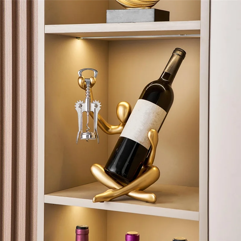Statue Wine Bottle Rack Suitable For Countertop Wine Bottle Holder Rack Desktop Decorative