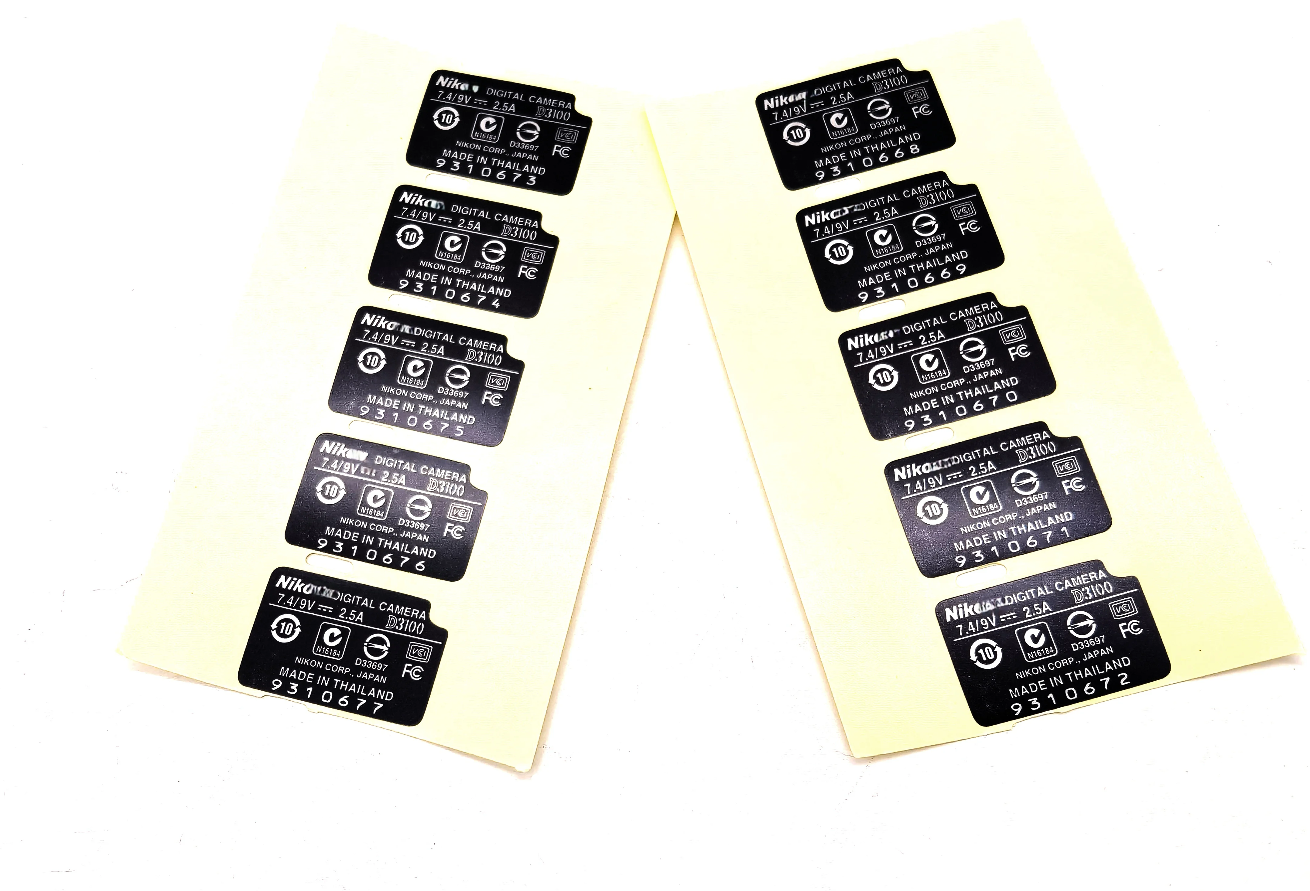 니콘 D3100 하단 라벨 용지, 본체 번호 용지, 카메라 하단 바디 디지털 스티커, 1 개