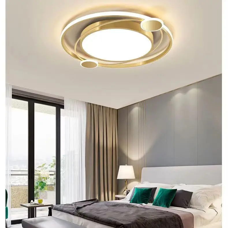 

Bedroom Led Chandelier Light Gold Brack Design Remote Control Modern Ceiling Lamp Attic Living Room Dining Kitchen Interior