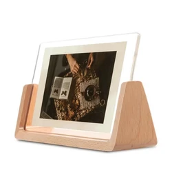 Elegant Walnut and Beech Wood Photo Frame - Home Decoration & Commemorative Gift - 20X25cm 8X10inch (Horizontal Beech)