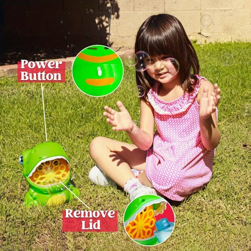 Dinosaur Bubble Machine Gun For Kids Outdoor Summer Toy Gift_voghion.com