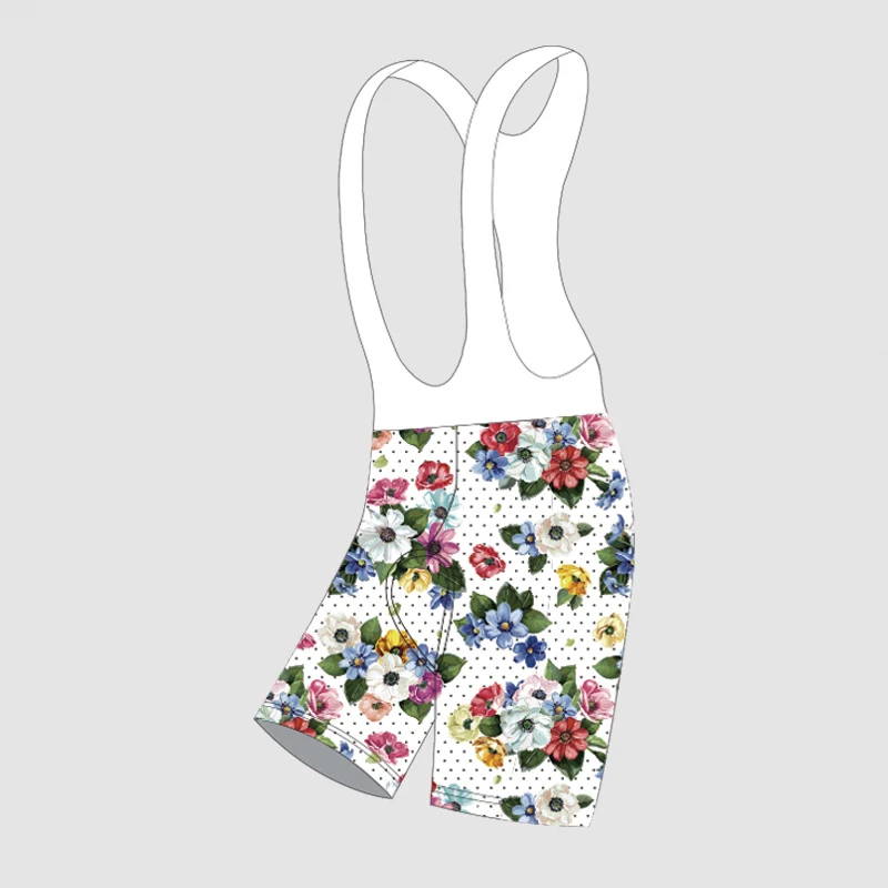 Men Cycling Bib Shorts Flower 5D Gel Padded Mountain Bike Shorts High Quality Outdoor Breathable Road Bike Tight
