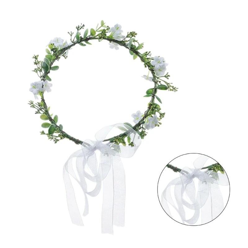 

Bride Flower For Wedding Flower Headbands Women Floral Garlands Dropship