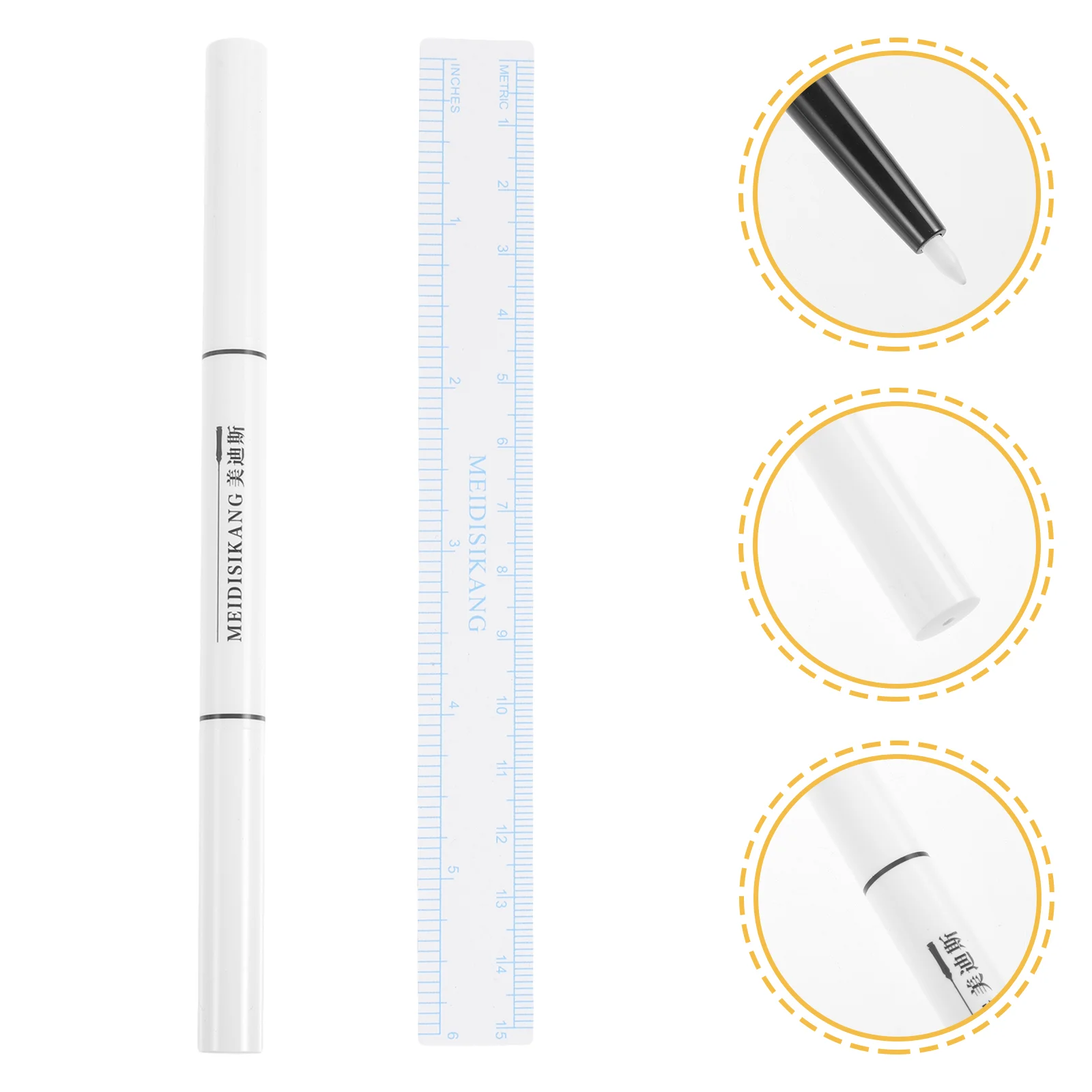 

Tattoo Supplies Double-ended Line Drawing Pen White Marker Skin Positioning Tattoos Plastic Portable Marking for Markers