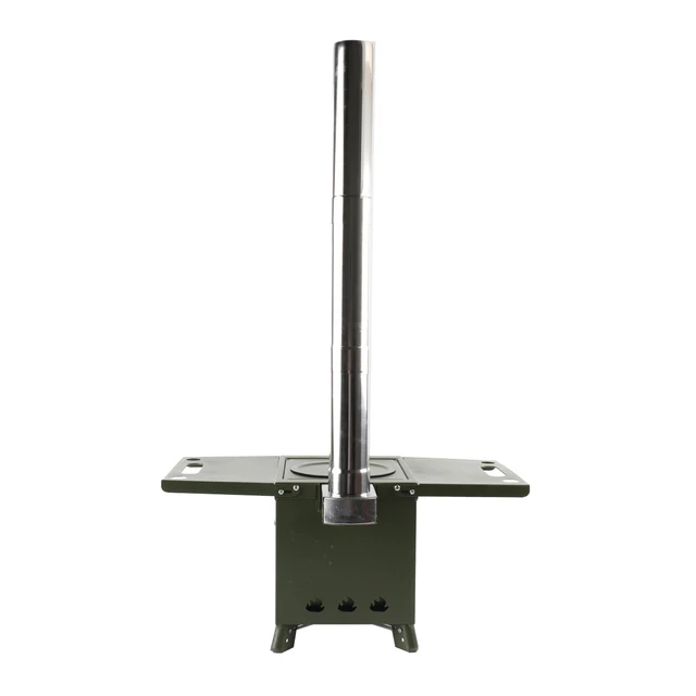 Összecsukható Fa Égő Kályha Nagy Teherbírású Küszöb Kéménycsővel Sátor Menedékhely Fűtés Kültéri Főzés - Image 6