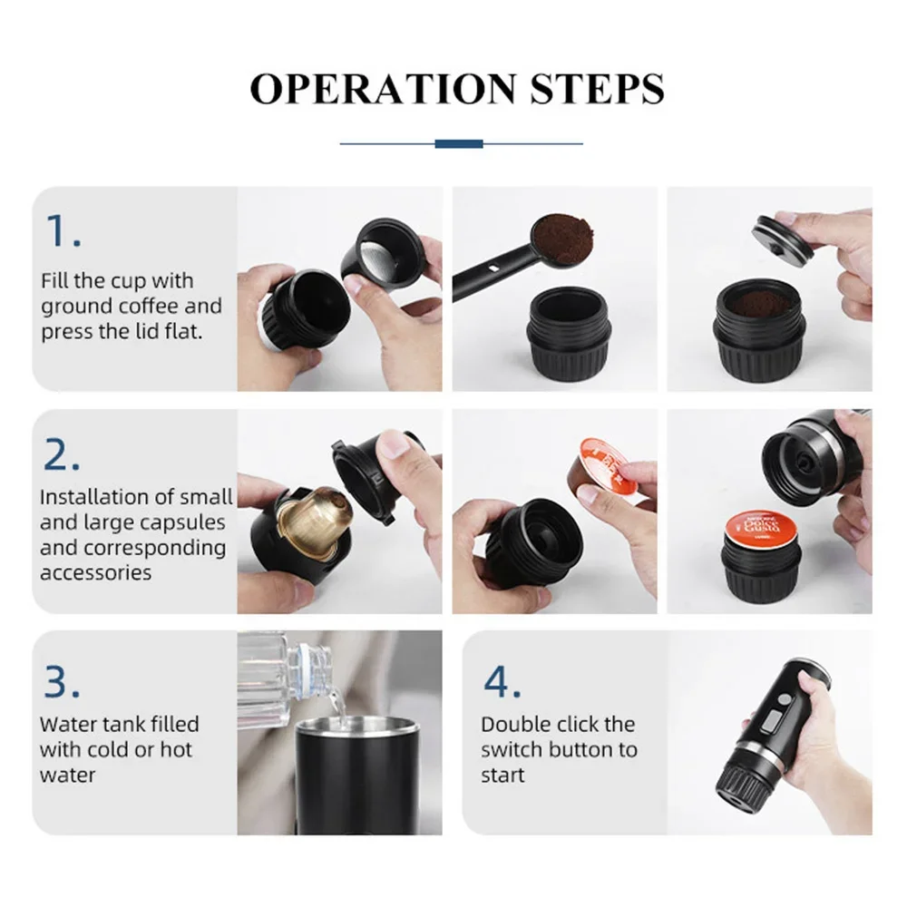 New NEW New Full-Automatic Espresso Coffee Machine Mini For Large And Small Capsules