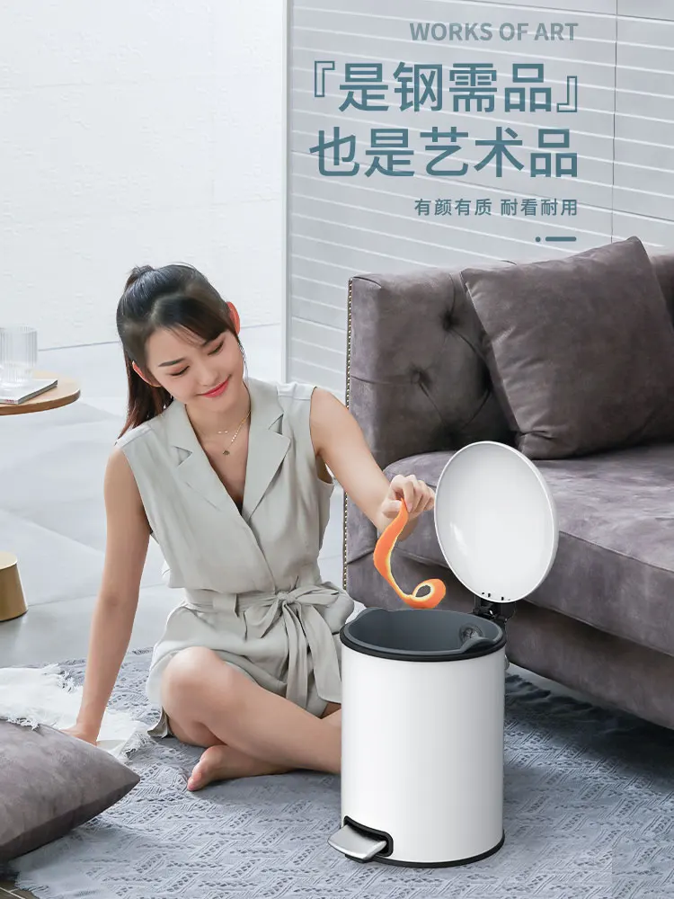Nero Bianco Camera Da Letto Pattumiera In Marmo Cucina Carino Secchio Da Bagno Pattumiera Raccolta Differenziata Bidoni Della Spazzatura