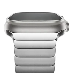 Sleek Titanium Color Stainless Steel Watch Band Bracelet - iWatch 10 46mm (Silver)