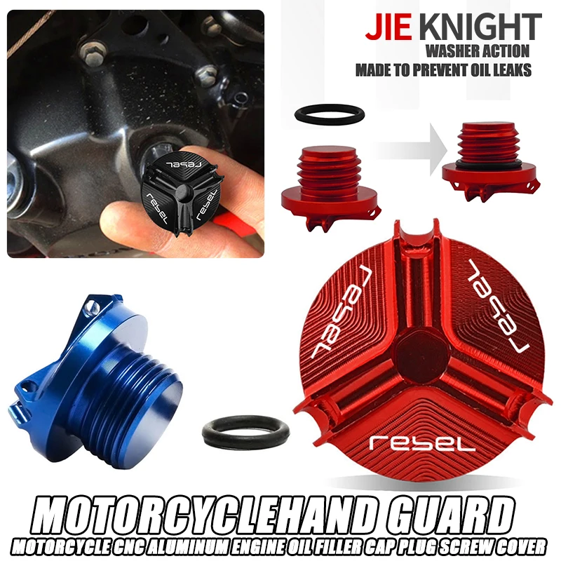 

For Honda REBEL CMX 300 500 2017 -2018-2019 motorcycle Oil Filler Cap Plug cover with LOGO Rebel