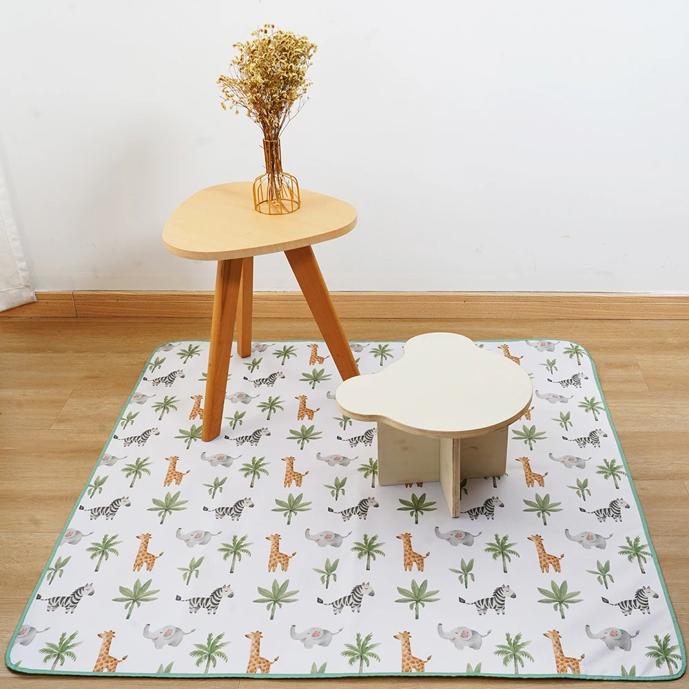 Happy Flute Baby Play Mat, Baby Crawling Mat Portable Waterproof , Anti-Slip Folding Mat Playmat For Indoor Or Outdoor Use