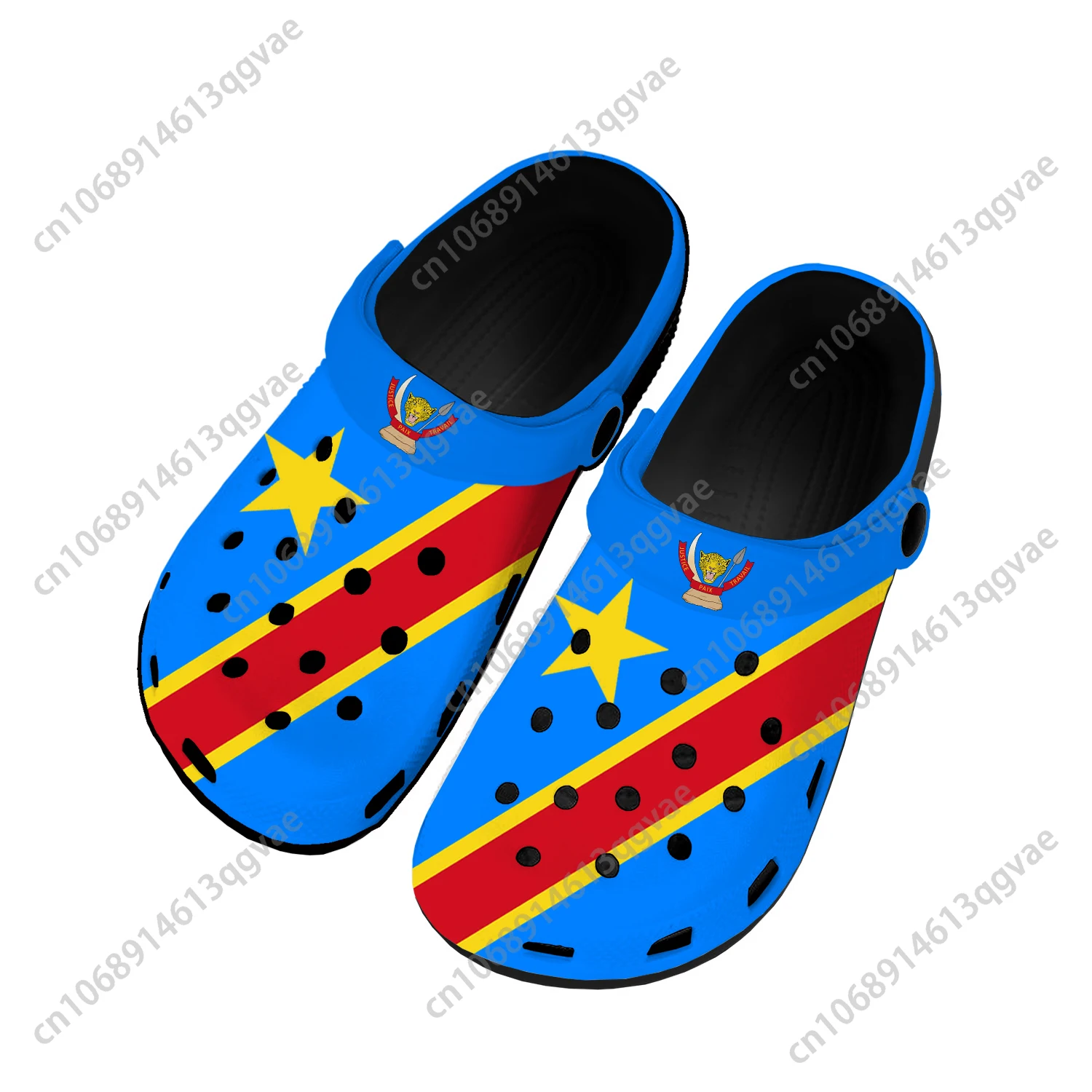 

Democratic Republic of the Congo Flag Home Clogs Custom Water Shoes Mens Womens Teenager Shoe Breathable Beach Hole Slippers