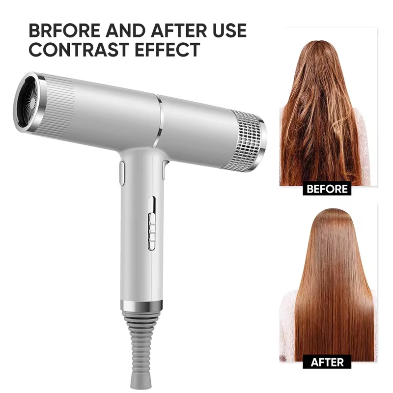 Hair Dryer Professional Leafless Hairdryer Anion Temperature Control Blow Dryer Hot &Cold Wind Hair Styler