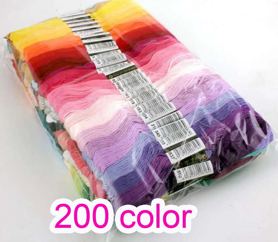 100 or 447 pcs Embroidery Floss Cross stitch threads all different color Skeins Craft Gradient Color 7.8 meters