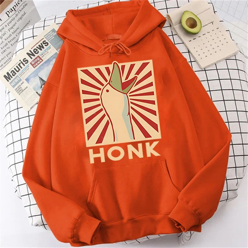 

Funny Duck Oversized Hoodies Honk Goose Couple Hoodie Lovers Men Sweatshirt Fleece Y2k Tops Harajuku Hip Hop Streetwear Women