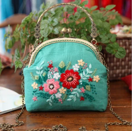 Embroidery Kits Patchwork Messenger Bag European embroidery simple three-dimensional Ribbon set DIY needlework craft supplies