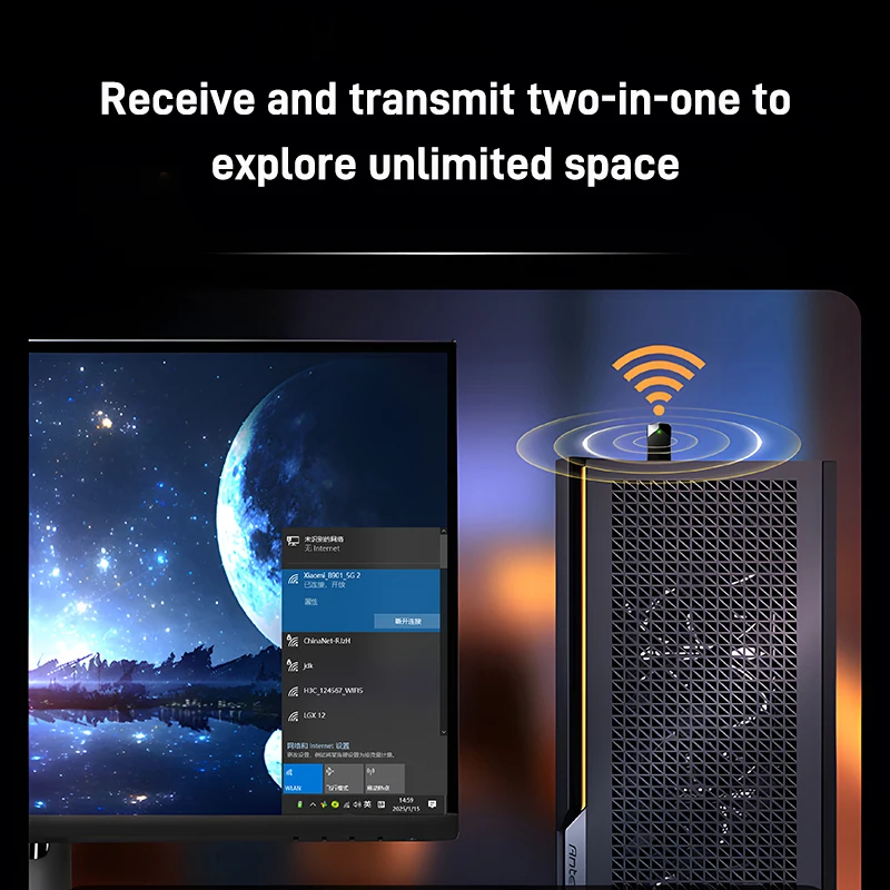 WiFi 6 블루투스 5.4 AX900 USB 어댑터 무선 네트워크 카드 WiFi6 2.4G&5GHz 듀얼 밴드 신호 수신 동글 윈도우 10/11용