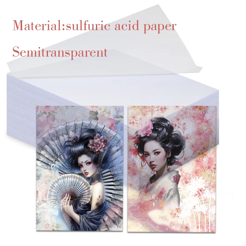 WuleeGifts 사쿠라 스크랩북 장식, 레트로 종이, 정크 저널, 황산 공예 종이, 오리지널 디자인, SS24052801, 8 개