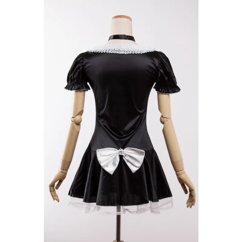 Black Cute French Maid Cosplay Costume Dress Lolita Girls Sexy Vestidos Woman Waitress Maid Party Stage Clothes Plus Size
