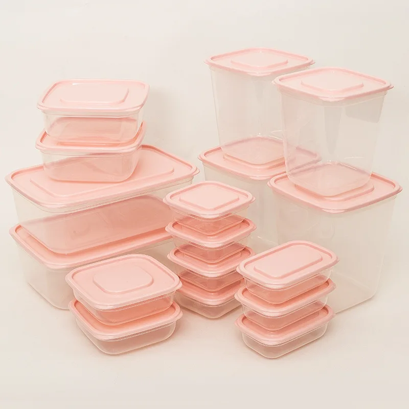 17Pcs Food Storage Container with Lids Stackable Food Storage Box