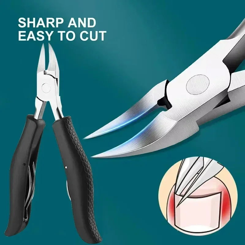 Professional Toenail Nipper for Thick and Ingrown Nails - Precision Pedicure and Manicure Tool