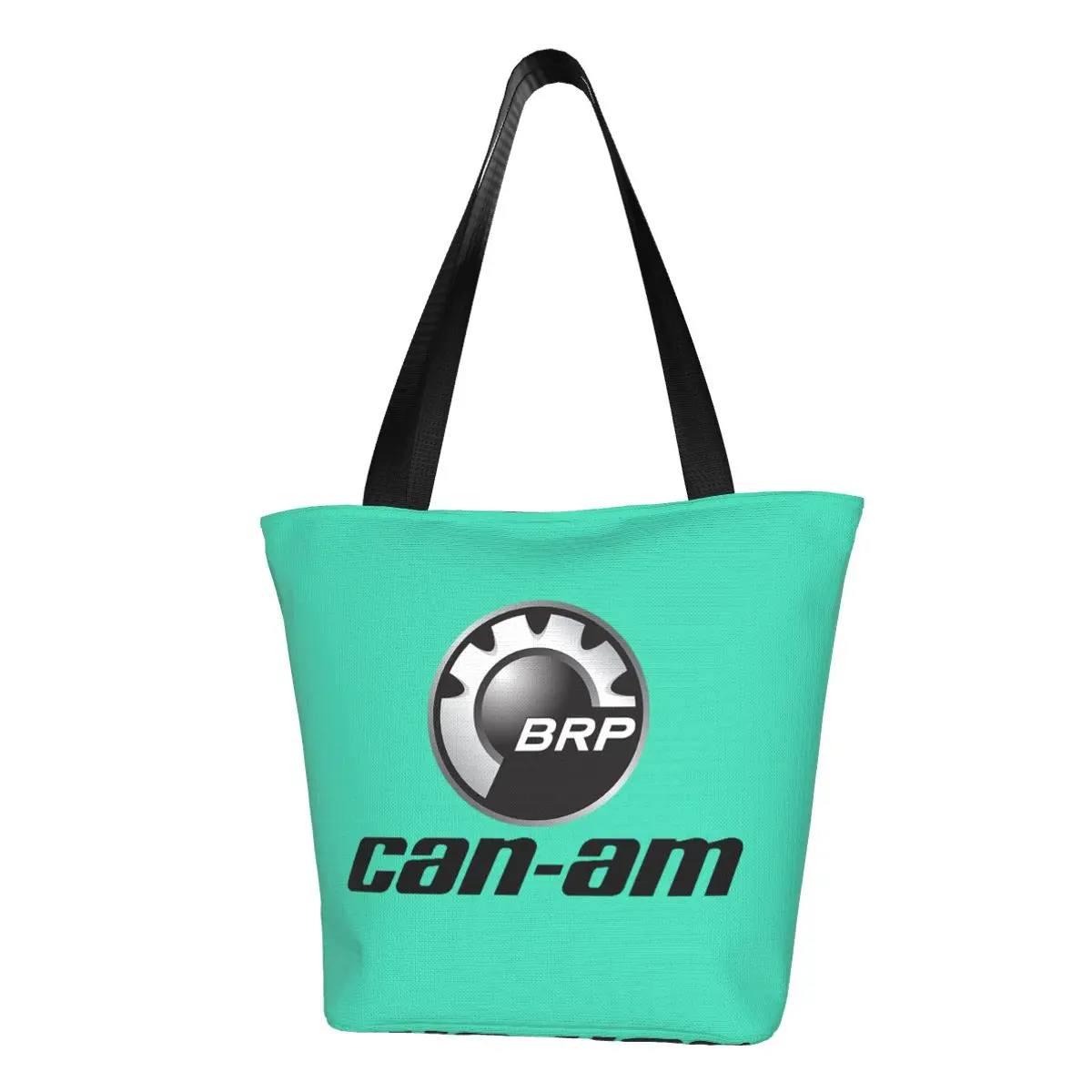 BRP ATV Can Am Logo Groceries Shopping Bags Cute Printed Canvas Shopper