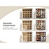 Shoe Organizer, Fabric shoe hanger with Cover, Adjustable Dividers for Shoe storage drawer Box Container  Cube Box Fits 14 Pairs 3