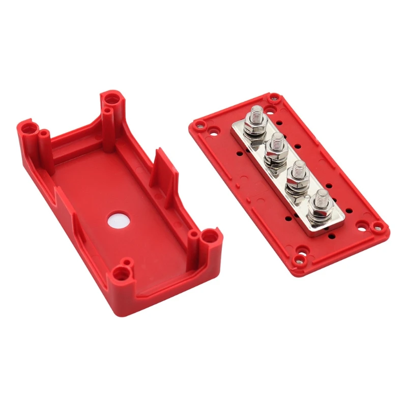 

300A for DC 48V High Current Black Red for Shell Power Distribution Block Busbar Box Bus Bar Box Board Heavy Duty DropShipping