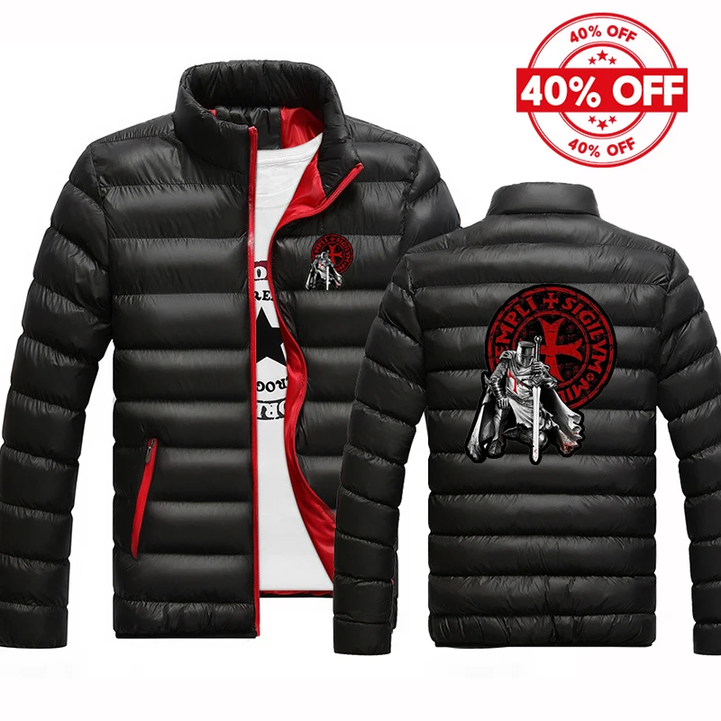 Cotton Hoodie Jacket for Men with Knights Templar Logo