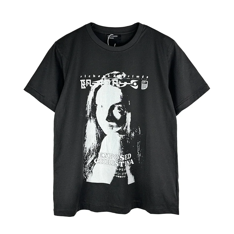 American High Street ERD Melancholy Rich Second Generation Retro Printing Short Sleeve Summer Loose Casual Trend Couple T-shirt 5
