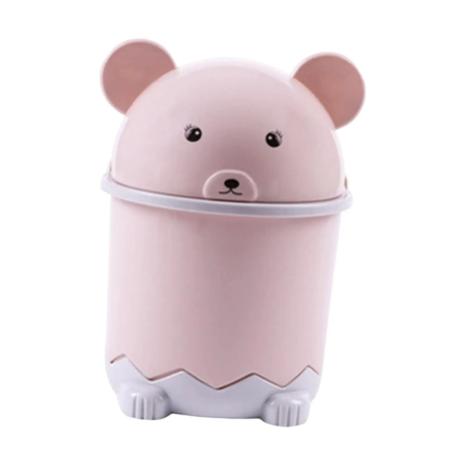 뚜껑이 달린 컴팩트 탁상용 쓰레기통, 메이크업 테이블 쓰레기통