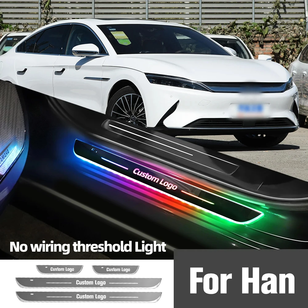 

For BYD Han DM EV E-SEED GT 2020-2023 2021 2022 Car Door Sill Light Customized Logo LED Welcome Threshold Pedal Lamp Accessories