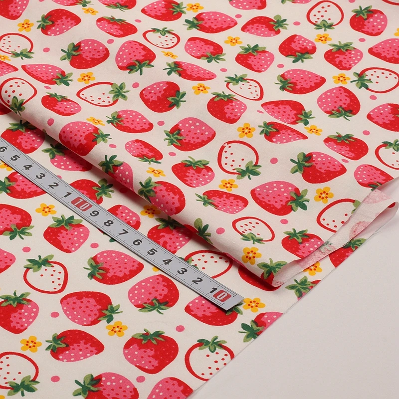 Red Series Cotton Twill Printed Fabric - Premium Quality for Handmade DIY Projects