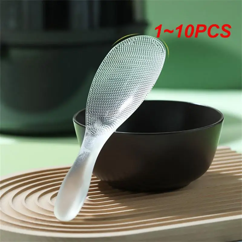 

1~10PCS Thickened Spoon Transparent Japanese Food Grade Serve Rice High Temperature Resistance Rice Spoon Kitchen Rice Cooker