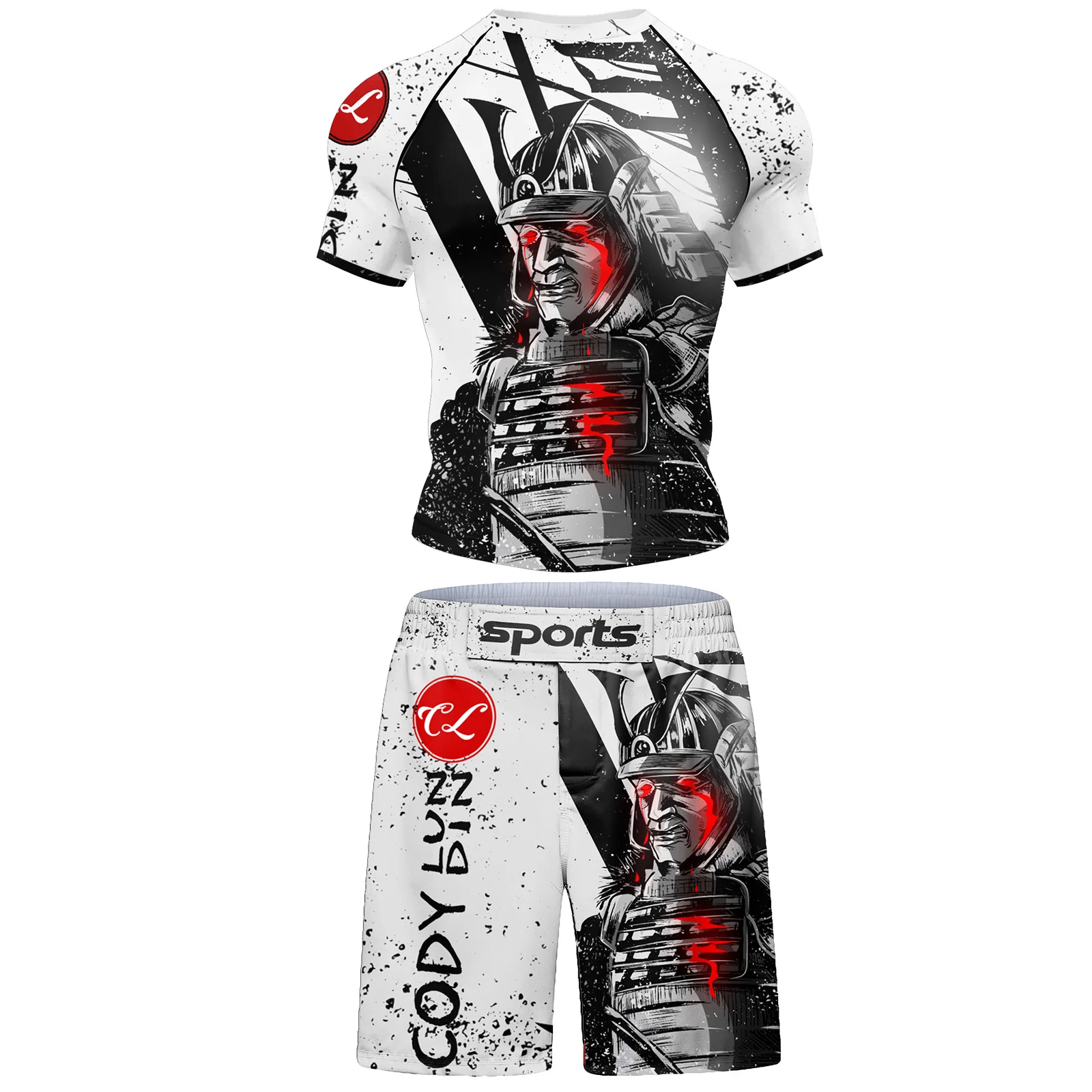 Popular Beach Surf Wear Short Sets For jiu jitsu Bjj No Gi Rashguard+Grappling Shorts Cool Westling stretchy Running Gym Clothes 4
