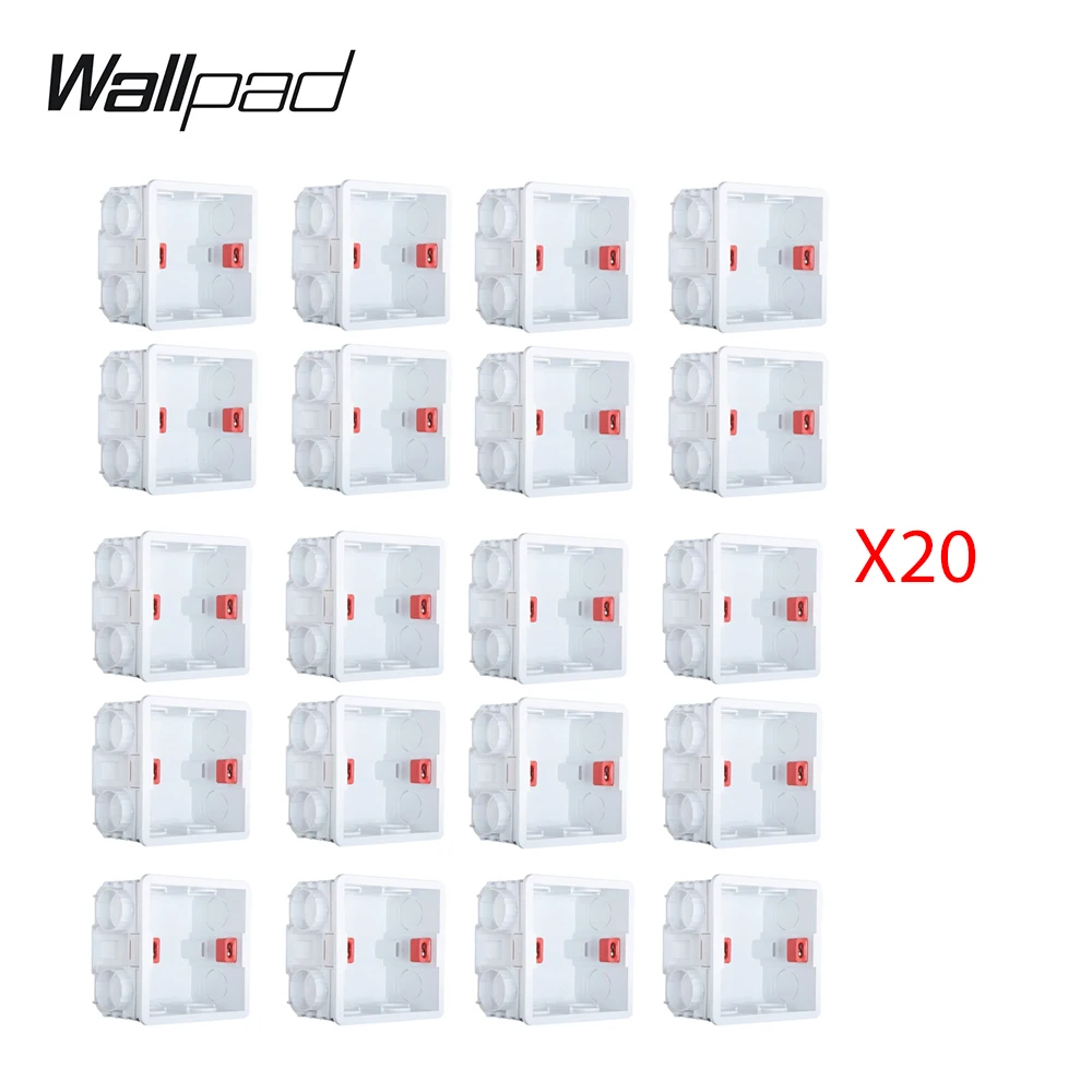 Switch Box Wall Socket Box Electric Distribution Box 86*86 Fireproof Wall Mount Internal Junction Box For 3*3 EU UK Switch Socket Wallpad Adjustable Concrete Wiring Cassette