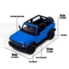 1/36 Ford Bronco SUV Off-Road Toy Car Model For Children RMZ CiTY Diecast Miniature Pull Back Collection Gift for Kid Boys 6