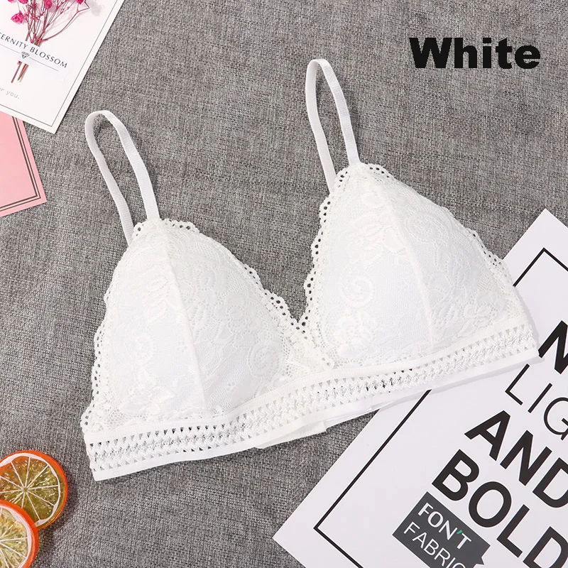 Bralette French Triangle Cup Bras for Women Comfort Cotton Bra Girl Summer Thin Soft Sexy Push Up Seamless Invisible Underwear
