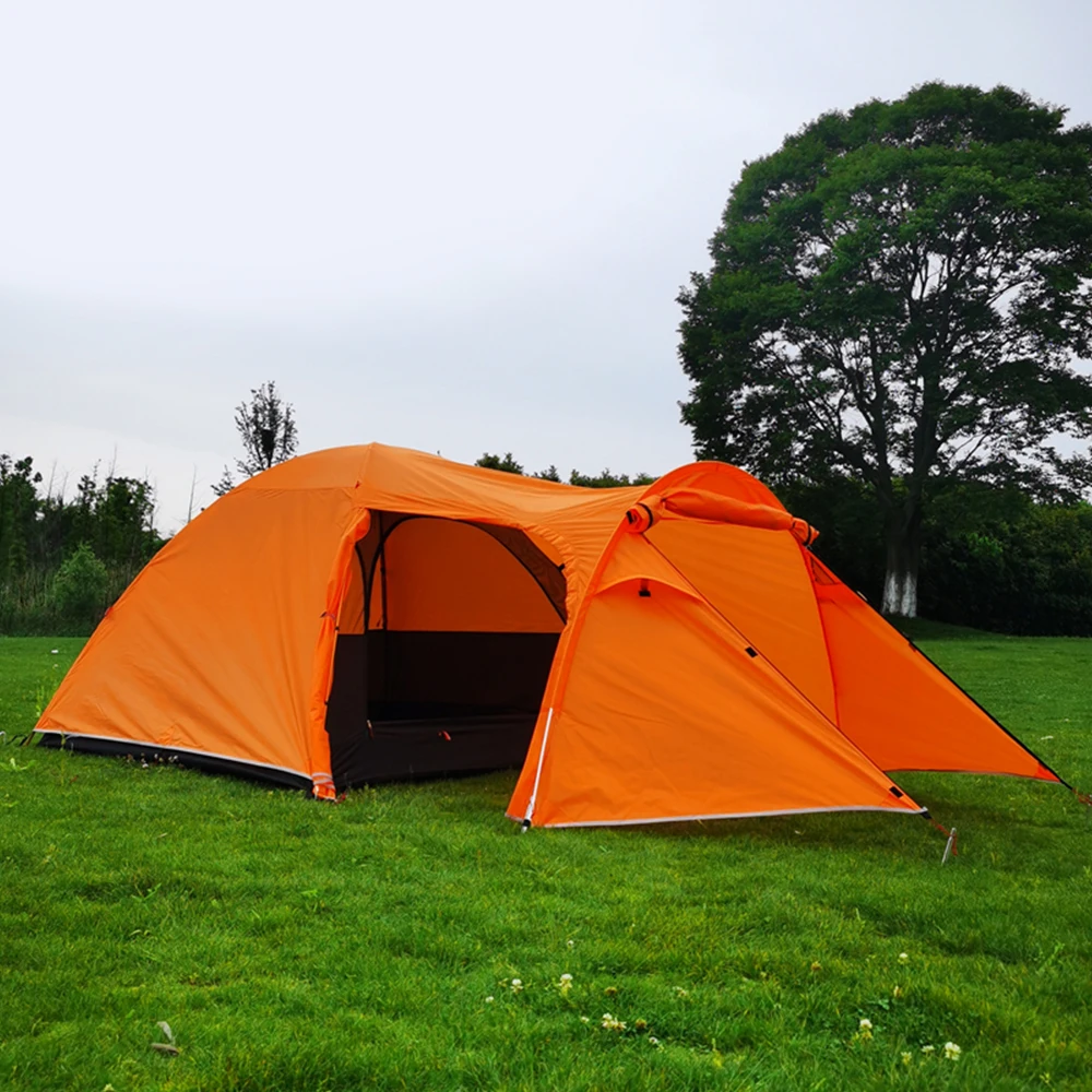 

Туристическая двухслойная палатка, на 3 человек, водонепроницаемая, фотозащита от комаров, для отдыха на открытом воздухе, походов, одна спальня, одна гостиная
