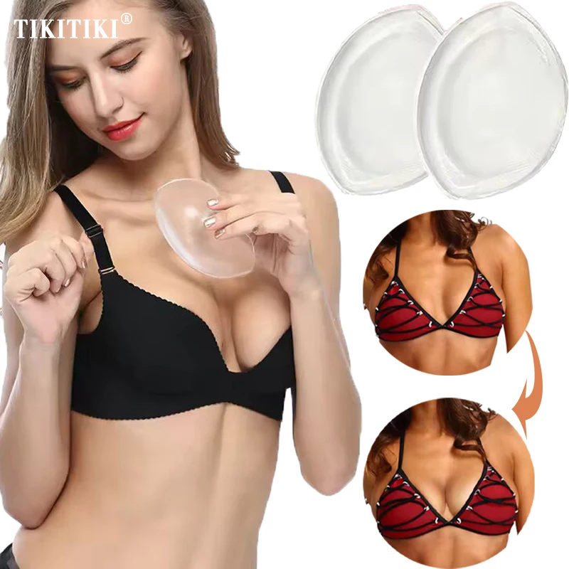 

Silicone Bra Inserts Invisible Clear Lift Up Gel Breast Pads Cup Enhancer Push-Up Breast Pasties For Bras Bikinis Swimsuits