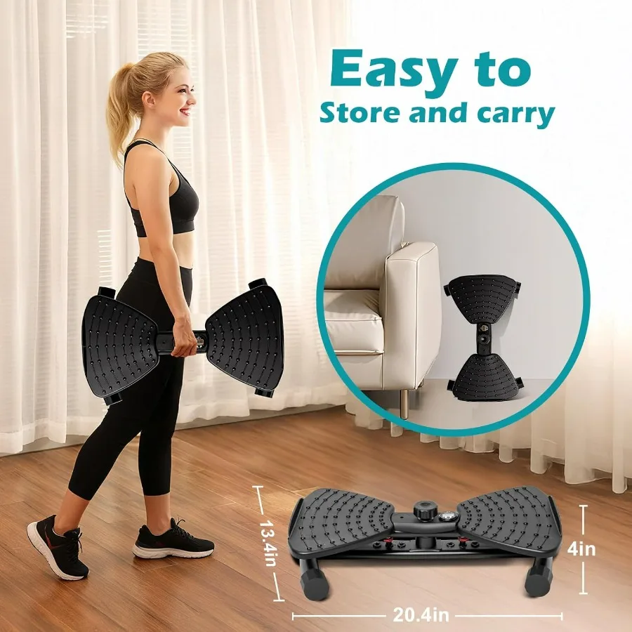 Waist Twister Machine, Adjustable Exercise Twist Board for Women Men, Noiseless Ab Twister for Home Gym Equipment, 330 lbs Capac
