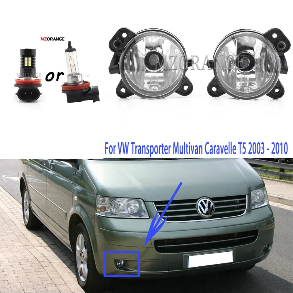 Fog Lights For Volkswagen Transporter T5 Multivan Caravelle 20032010 halogen LED Fog Lamps DRL