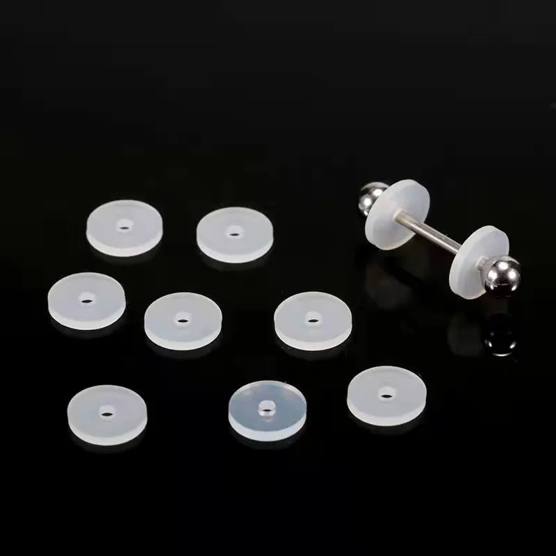 Wholesale Clear Plastic Ear Hooks Back Post Nuts Rubber Earring Backs  Stoppers Fashion Jewelry Earring Stud Diy Accessorie Tool