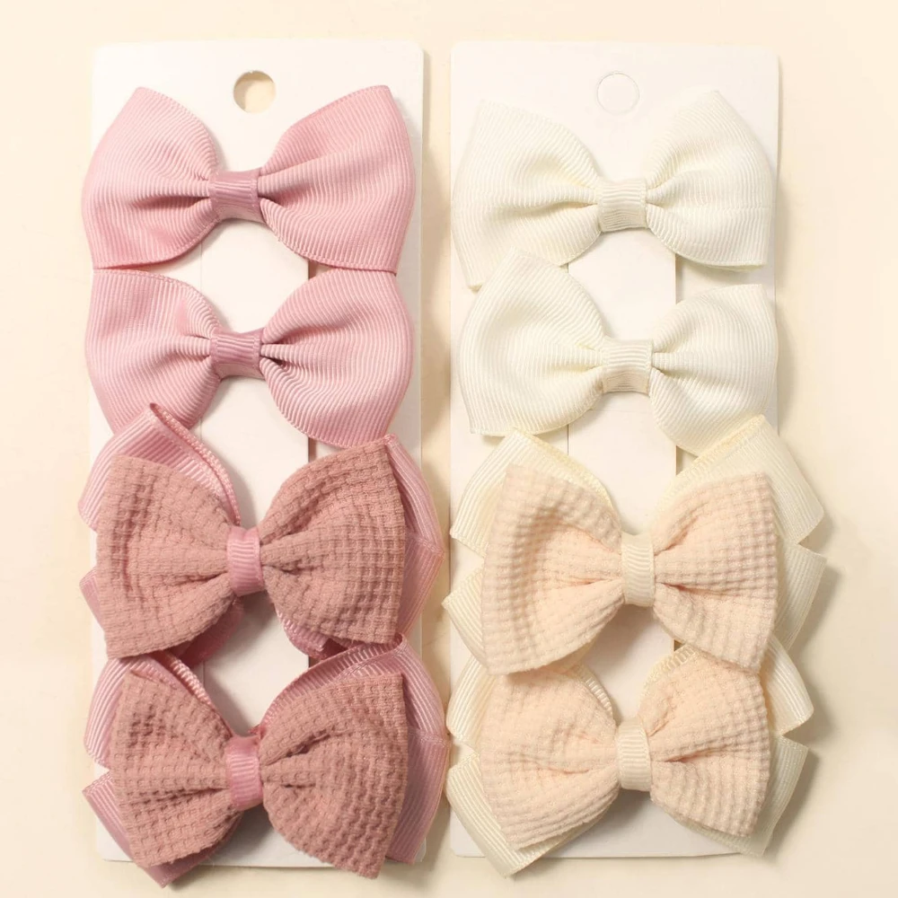 8pcs Girls Bow Decor Cute Hair Clip For Hair Decoration 8pcs lot free shipping mdf wood material diy blank sublimation door hanging wall decoration hangings heat ink print