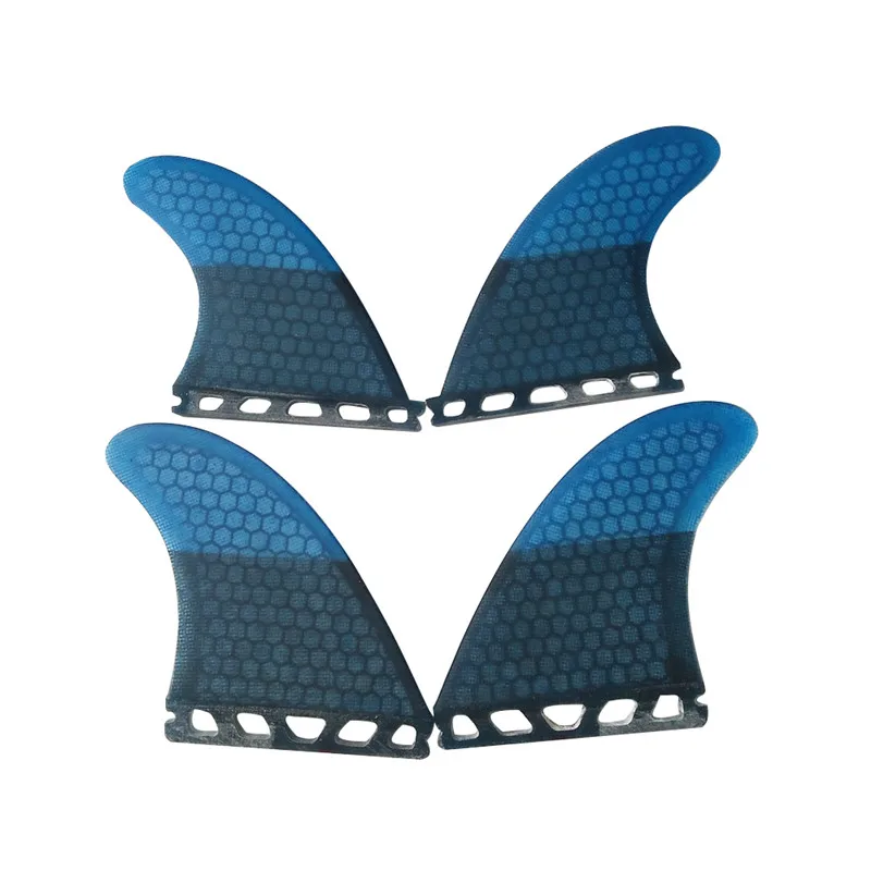 UK2.1 Quad FINS Surfboard Fins UPSURF FUTURE Side Fin Carbon Honeycomb Design Single Tabs Base Surf Fins 4 Pcs Quilhas 3