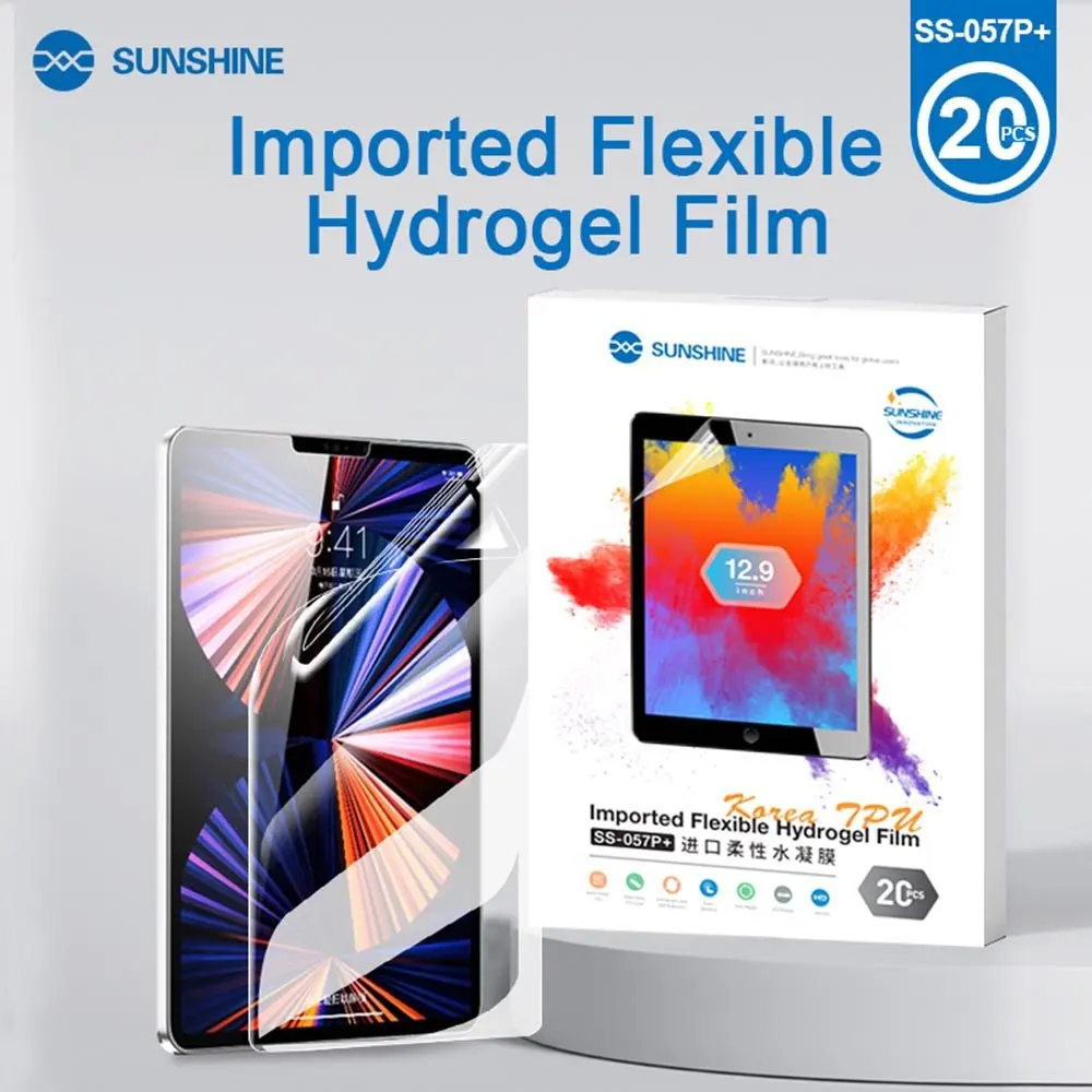 20PCs Tablets Screen Protectors for SS-890C Sunshine Hydrogel Cutting Machine Front Rear Film for iPad Pro HD Anti-blue Sheet 6