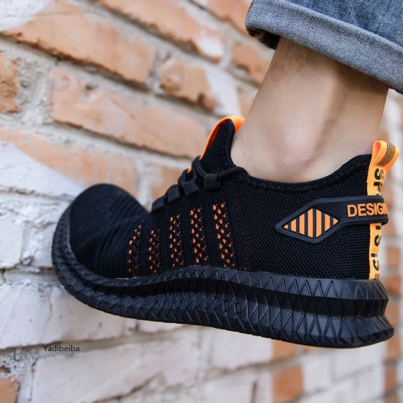 Work Safety Shoes Summer Breathable Men Air Cushion Work Protective Shoes Sneakers Anti-Puncture Male Steel Toe safety shoes,men shoes