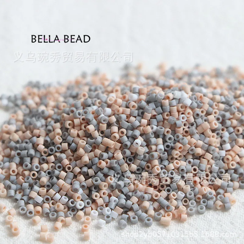Handmade Matte Antique Macaron Glass Beads for DIY French Embroidery