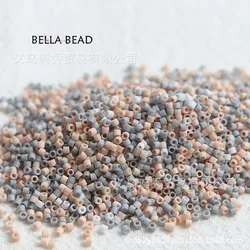 Handmade Matte Antique Macaron Glass Beads for DIY French Embroidery (Ash system)
